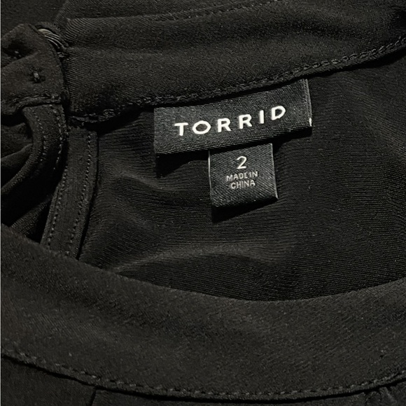 Torrid Black Embellished Cap Sleeve Blouse - Picture 8 of 10